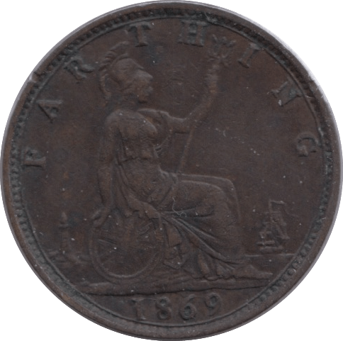 1869 FARTHING ( VF ) - Farthing - Cambridgeshire Coins