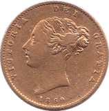 1869 GOLD HALF SOVEREIGN ( GF ) - Half Sovereign - Cambridgeshire Coins