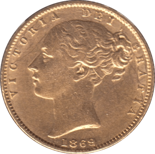 1869 GOLD SOVEREIGN ( EF ) DIE 27 - Sovereign - Cambridgeshire Coins