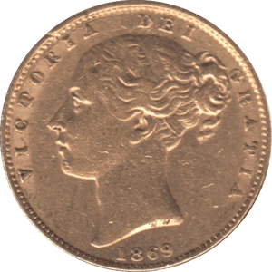 1869 GOLD SOVEREIGN ( GVF ) DIE 1 - Sovereign - Cambridgeshire Coins