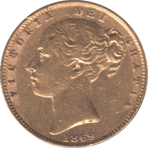 1869 GOLD SOVEREIGN ( GVF ) DIE 1 - Sovereign - Cambridgeshire Coins