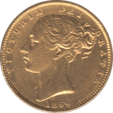 1869 GOLD SOVEREIGN ( GVF ) DIE 35 - Sovereign - Cambridgeshire Coins