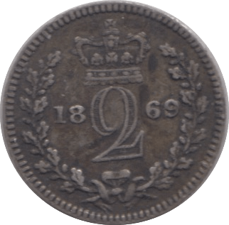 1869 MAUNDY TWO PENCE ( GF ) - Maundy Coins - Cambridgeshire Coins