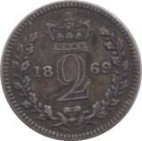 1869 MAUNDY TWO PENCE ( GF ) - Maundy Coins - Cambridgeshire Coins