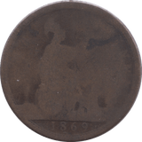 1869 PENNY ( POOR ) 4 - PENNY - Cambridgeshire Coins