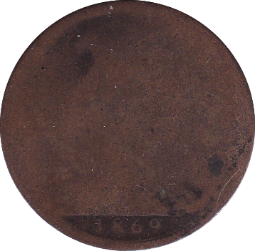 1869 PENNY ( POOR ) A - Penny - Cambridgeshire Coins