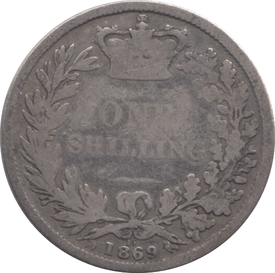 1869 SHILLING DIE 15 ( FAIR ) 13 - Shilling - Cambridgeshire Coins