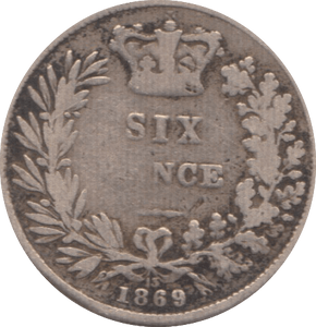 1869 SIXPENCE ( FAIR ) 4 - Sixpence - Cambridgeshire Coins