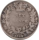 1869 SIXPENCE ( FAIR ) 4 - Sixpence - Cambridgeshire Coins