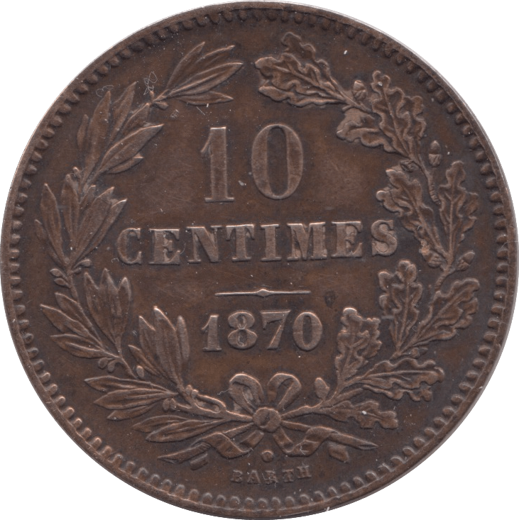 1870 10 CENTIMES LUXEMBOURG - WORLD COINS - Cambridgeshire Coins
