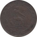 1870 2 CENTIMOS SPAIN - WORLD COINS - Cambridgeshire Coins