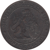 1870 2 CENTIMOS SPAIN - WORLD COINS - Cambridgeshire Coins