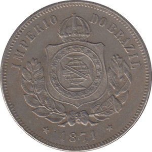1870 200 REIS BRAZIL - WORLD COINS - Cambridgeshire Coins