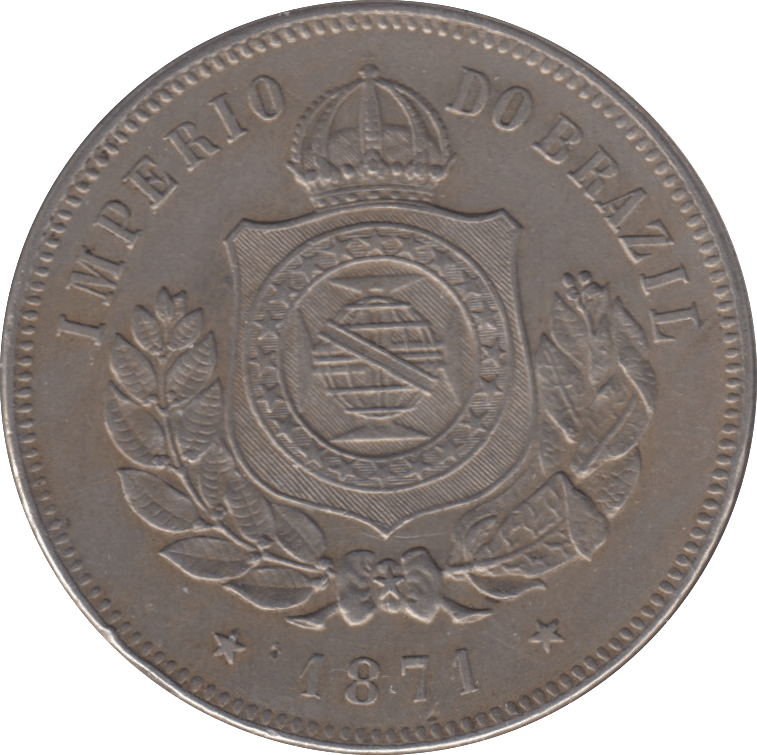 1870 200 REIS BRAZIL - WORLD COINS - Cambridgeshire Coins