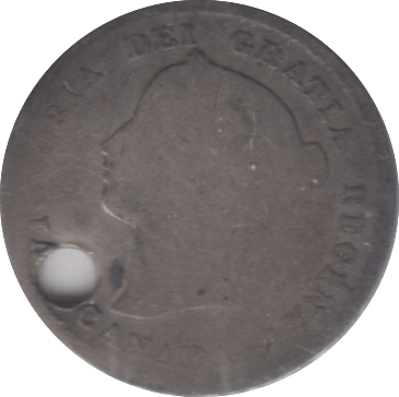 1870 CANADA SILVER 5 CENTS HOLED - SILVER WORLD COINS - Cambridgeshire Coins