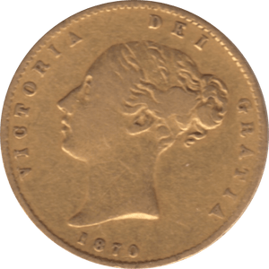1870 GOLD HALF SOVEREIGN DIE 41 ( GF ) - Half Sovereign - Cambridgeshire Coins
