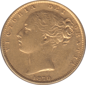 1870 GOLD SOVEREIGN ( GVF ) DIE 114 SHIELD BACK - Sovereign - Cambridgeshire Coins