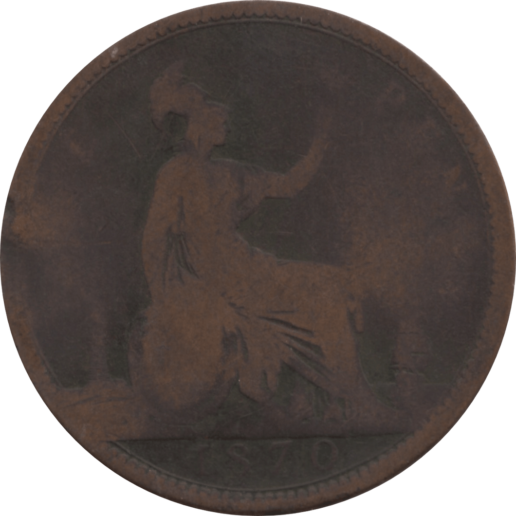 1870 PENNY ( POOR ) 2 31 - Penny - Cambridgeshire Coins