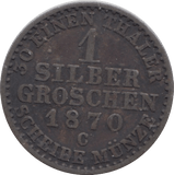 1870 PRUSSIA ONE SILBER - WORLD COINS - Cambridgeshire Coins