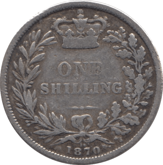 1870 SHILLING ( FINE ) DIE 14 - Shilling - Cambridgeshire Coins