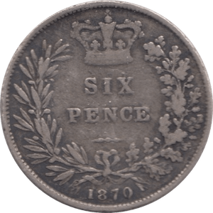 1870 SIXPENCE ( FINE ) 1 - Sixpence - Cambridgeshire Coins