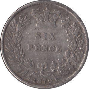 1870 SIXPENCE ( FINE ) - Sixpence - Cambridgeshire Coins