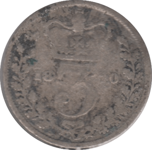 1870 THREEPENCE ( FAIR ) 2 - silver coins - Cambridgeshire Coins