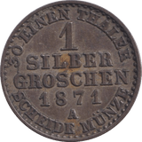 1871 1 GROSCHEN PRUSSIA - WORLD COINS - Cambridgeshire Coins