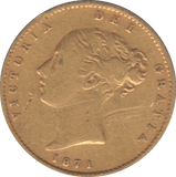 1871 GOLD HALF SOVEREIGN ( GF ) DIE 65 - Half Sovereign - Cambridgeshire Coins