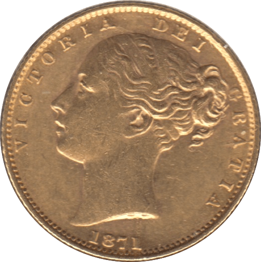 1871 GOLD SOVEREIGN ( AUNC ) DIE 23 - Sovereign - Cambridgeshire Coins