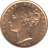 1871 GOLD SOVEREIGN ( AUNC ) DIE 30 - Sovereign - Cambridgeshire Coins