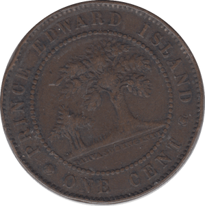 1871 ONE CENT PRINCE EDWARD ISLAND - WORLD coins - Cambridgeshire Coins