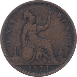 1871 PENNY ( FINE ) 7 - Penny - Cambridgeshire Coins