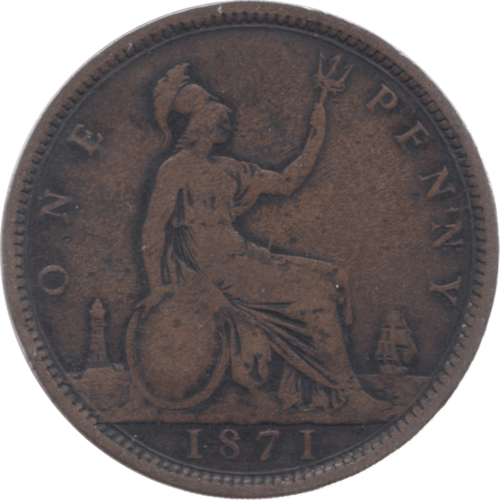 1871 PENNY ( FINE ) 7 - Penny - Cambridgeshire Coins