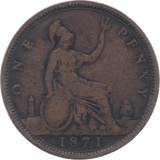 1871 PENNY ( FINE ) 7 - Penny - Cambridgeshire Coins