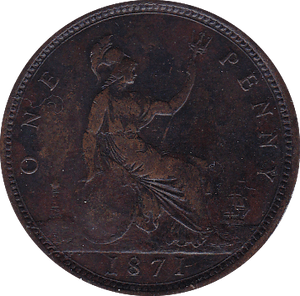 1871 PENNY ( GVF ) B - Penny - Cambridgeshire Coins