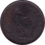 1871 PENNY ( GVF ) - Penny - Cambridgeshire Coins