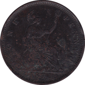 1871 PENNY ( VF ) - Penny - Cambridgeshire Coins