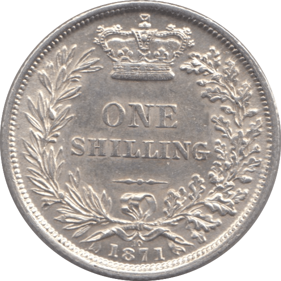 1871 SHILLING ( AUNC ) DIE 10 - Shilling - Cambridgeshire Coins