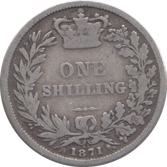 1871 SHILLING DIE 45 ( NF ) 13 - Shilling - Cambridgeshire Coins