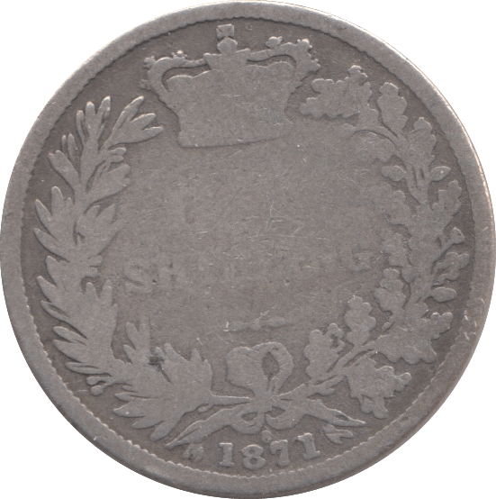 1871 SHILLING ( FAIR ) DIE 8 - SHILLING - Cambridgeshire Coins