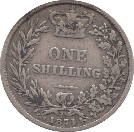 1871 SHILLING ( FINE ) DIE 15 - Shilling - Cambridgeshire Coins