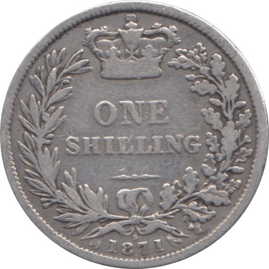 1871 SHILLING ( NF ) 4 DIE 9 - Shilling - Cambridgeshire Coins