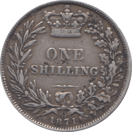1871 SHILLING ( VF ) DIE 12 - Shilling - Cambridgeshire Coins