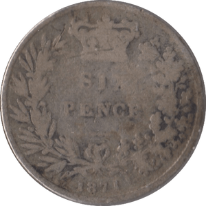 1871 SIXPENCE ( FAIR ) - Sixpence - Cambridgeshire Coins