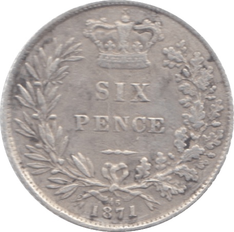 1871 SIXPENCE ( FINE ) 6 - Sixpence - Cambridgeshire Coins