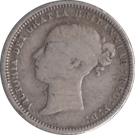 1871 SIXPENCE ( FINE ) DIE 20 - Sixpence - Cambridgeshire Coins