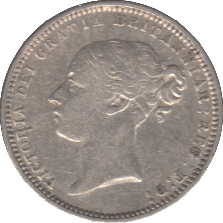 1871 SIXPENCE ( GVF ) DIE 19 - Sixpence - Cambridgeshire Coins