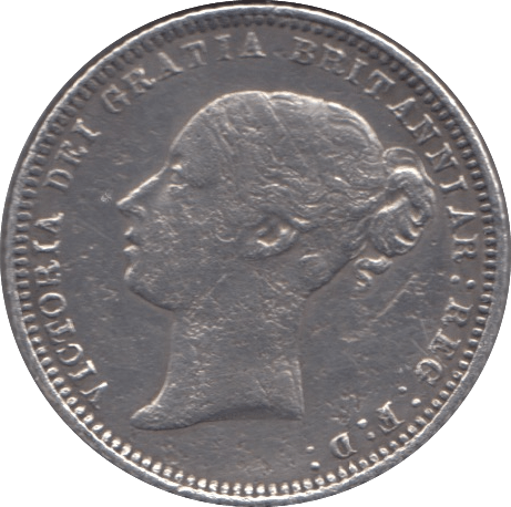 1871 SIXPENCE ( GVF ) DIE 8 - Sixpence - Cambridgeshire Coins