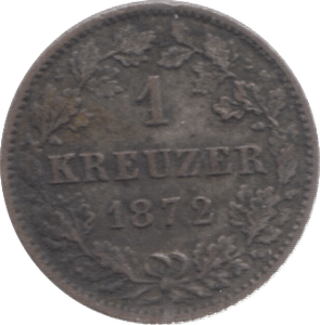 1872 AUSTRIA 1 KREUZER - WORLD COINS - Cambridgeshire Coins